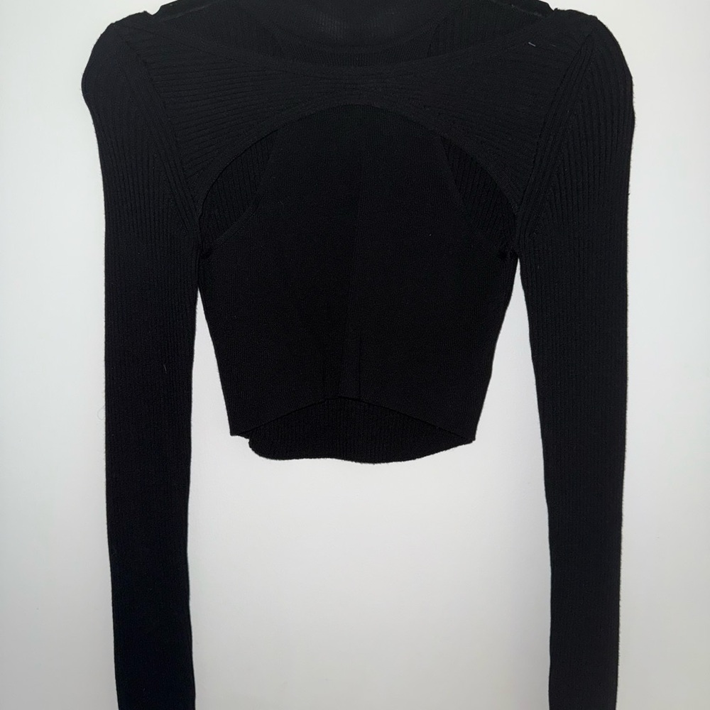 Urban Outfitters Black Cut Out Bodysuit Sweater